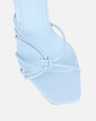 Riarra Blue Lizard Strappy Heeled Sandals