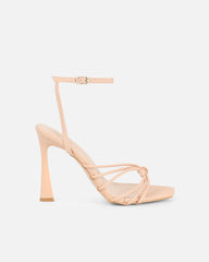 Riarra Nude Lizard Strappy Heeled Sandals
