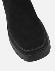 Judd Black Suede Chunky Chelsea Boots