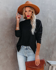 Alesso Ribbed Sleeve Knit Sweater - Black