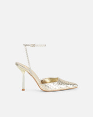 Bebbo Gold Woven Court Shoes