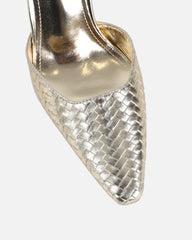 Bebbo Gold Woven Court Shoes