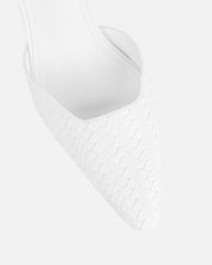 Bebbo White Woven Court Shoes