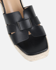 Bellamy Black Wedge Sandals