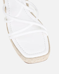 Belise White Wedge Heels
