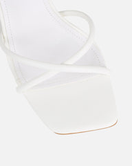 Cairo White Heeled Sandals