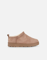 Emmy Mocha Faux Suede Micro Flatform Boots