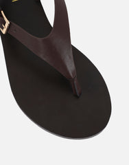 Kendall Brown Toe Post Flat Sandals