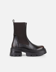 Perez Brown Sock Chunky Ankle Boots