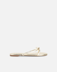 Char Gold Metallic Bow Sandals