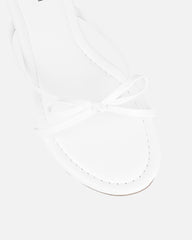 Char White Bow Sandals