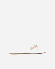 Sandy White Shell Detail Flats