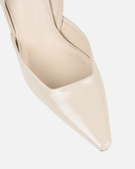 Darcia stone box sling back court shoes