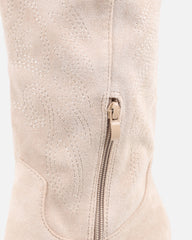 Carter Beige Western Cowboy Boots