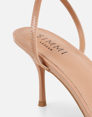 Lula Dark Beige Patent Heeled Sandals