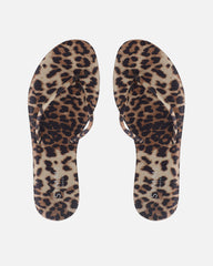 Elmas Leopard Satin Toe Post Sandals