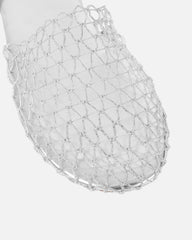 Avianna Silver Woven Mesh Sliders