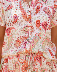 Fynn Paisley Adjustable Pocketed Shorts