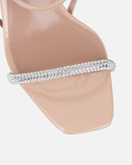 Gillespie Nude Diamante Heeled Sandals