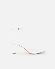 Yesmina White Heeled Sandals