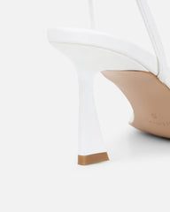 Yesmina White Heeled Sandals