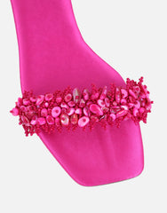 Hatty Pink Slip On Flat Sandals