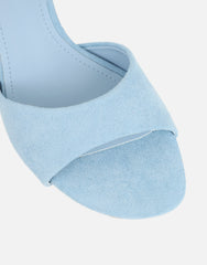 Hux Blue Suede Mules