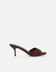 Hux Brown Suede Mules