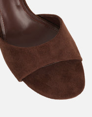 Hux Brown Suede Mules