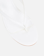 Immy White Toe Post Wedge Sandals