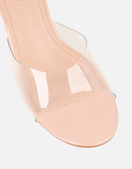 Iris Nude Clear Wedge Mules