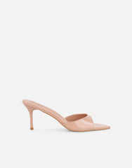 Jerez Nude Patent Peep Toe Heeled Sandals
