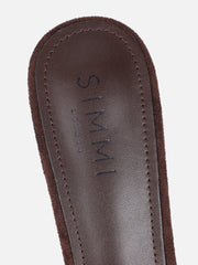 Silvia Brown Suede Peep Toe Heeled Sandals