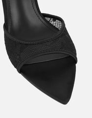 Fiorella Black Lace Mules