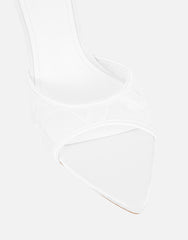 Fiorella White Lace Mules