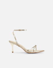 Fifi Gold Mirror Strappy Heeled Sandals