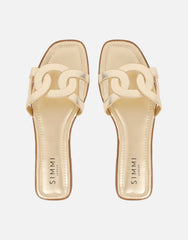 Laurel Gold Metallic Flat Sandals