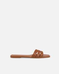 Jorja Tan Slip On Flat Sandals