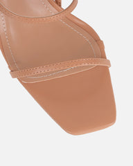 Kaleah Nude Heeled Sandals