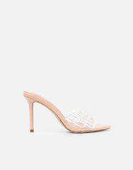 Kia Nude Clear Heeled Sandals