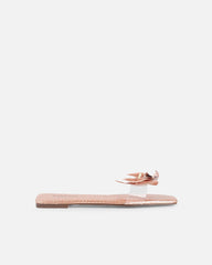 Pina Rose Gold Snake Flower Slip on Flats