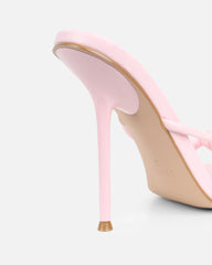 Louna Pink Twist Heeled Sandals