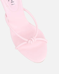 Louna Pink Twist Heeled Sandals