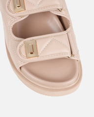 Eboni Nude Chunky Flat Sandals