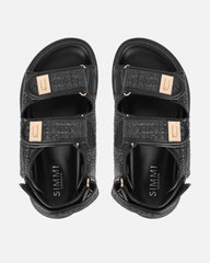 Patricia Black Woven Chunky Sandals