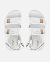 Patricia White Woven Chunky Sandals