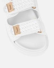 Patricia White Woven Chunky Sandals