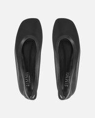 Luanne Black Mesh Ballerina Flats