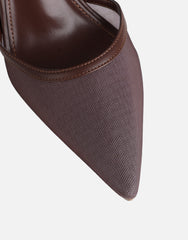 Mandisa brown mesh court heels