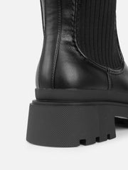 Jirra Black Chunky Ankle Sock Boots
